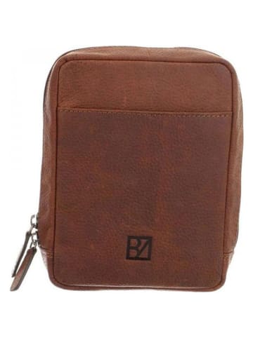 Bodenschatz Leder-Umhängetasche in Hellbraun - (B)14 x (H)18,5 x (T)5 cm