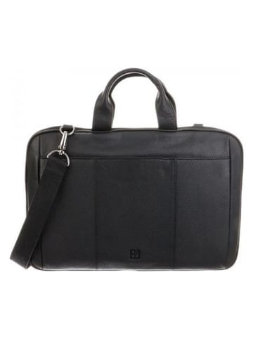 Bodenschatz Skórzana torba w kolorze czarnym na laptopa - 44,5 x 31,5 x 3,5 cm