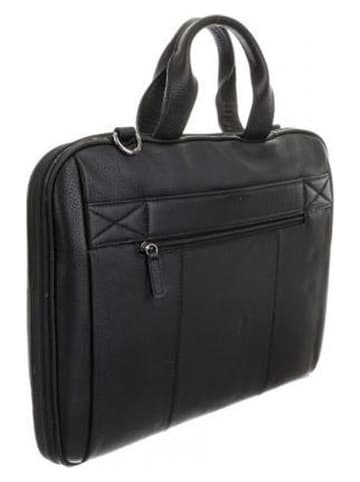 Bodenschatz Skórzana torba w kolorze czarnym na laptopa - 44,5 x 31,5 x 3,5 cm