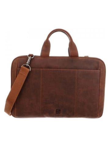 Bodenschatz Skórzana torba w kolorze brązowym na laptopa - 44,5 x 31,5 x 3,5 cm