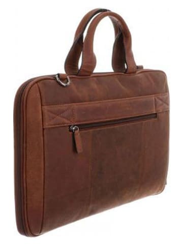 Bodenschatz Skórzana torba w kolorze brązowym na laptopa - 44,5 x 31,5 x 3,5 cm