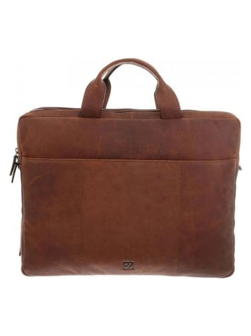 Bodenschatz Leder-Aktentasche in Hellbraun - (B)43,5 x (H)32,5 x (T)10 cm