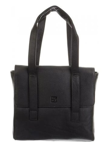 Bodenschatz Leder-Schultertasche in Schwarz - (B)30 x (H)24 x (T)7 cm