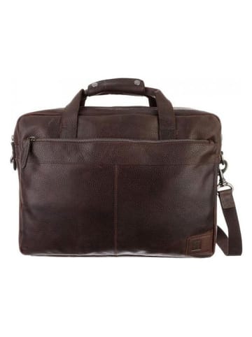 Bodenschatz Skórzana aktówka w kolorze brązowym - 42 x 30 x 10 cm