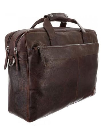 Bodenschatz Skórzana aktówka w kolorze brązowym - 42 x 30 x 10 cm