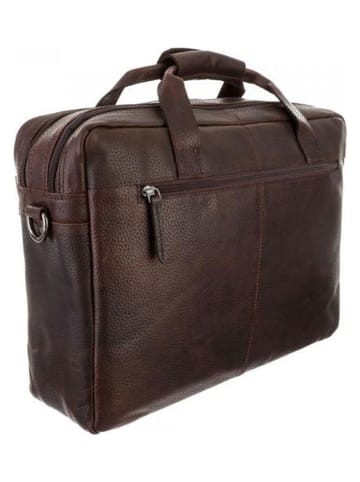 Bodenschatz Skórzana aktówka w kolorze brązowym - 42 x 30 x 10 cm