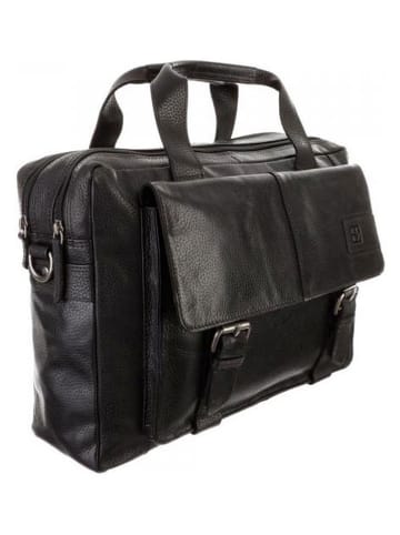 Bodenschatz Leren aktentas zwart - (B)42 x (H)30 x (D)10 cm