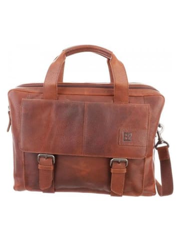 Bodenschatz Leren aktentas lichtbruin - (B)42 x (H)30 x (D)10 cm