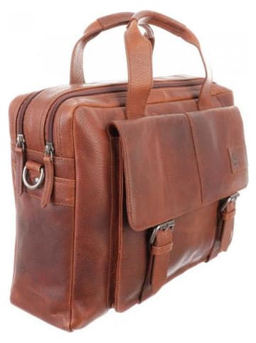 Bodenschatz Leren aktentas lichtbruin - (B)42 x (H)30 x (D)10 cm