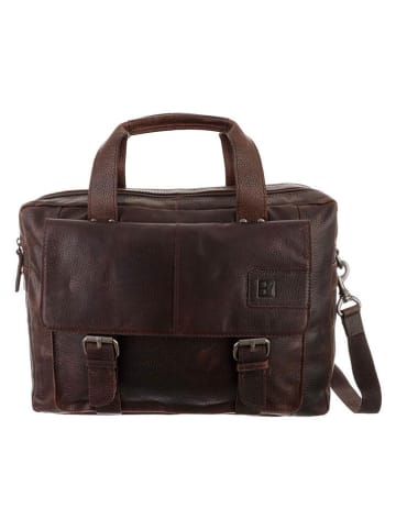 Bodenschatz Skórzana aktówka w kolorze brązowym - 42 x 30 x 10 cm