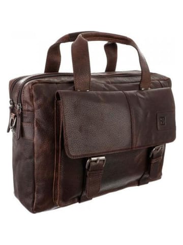 Bodenschatz Skórzana aktówka w kolorze brązowym - 42 x 30 x 10 cm