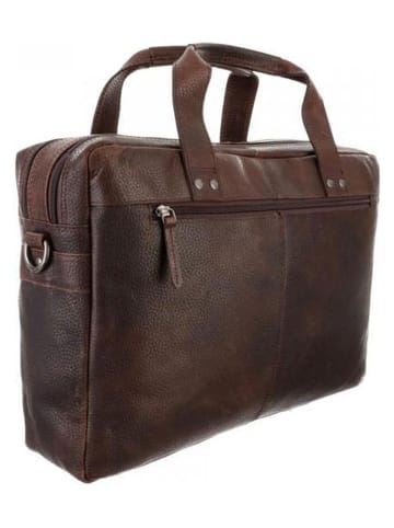 Bodenschatz Skórzana aktówka w kolorze brązowym - 42 x 30 x 10 cm