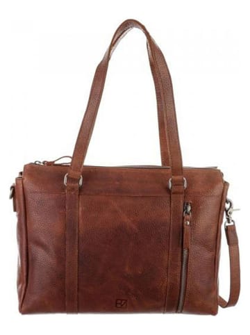 Bodenschatz Leren shopper bruin - (B)37 x (H)27 x (D)8 cm