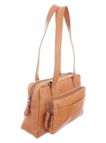 Bodenschatz Leder-Umhängetasche in Hellbraun - (B)31 x (H)20 x (T)6 cm