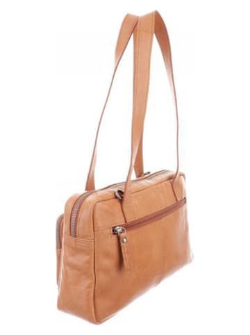 Bodenschatz Skórzana torebka w kolorze jasnobrązowym - 31 x 20 x 6 cm