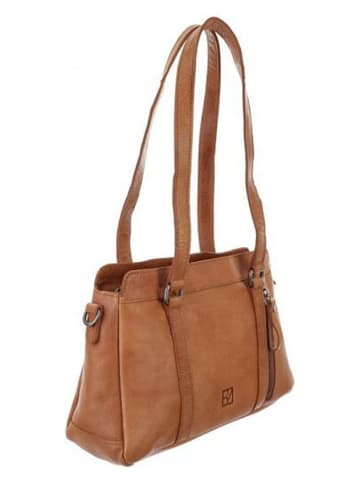 Bodenschatz Leder-Umhängetasche in Hellbraun - (B)30 x (H)20 x (T)8 cm