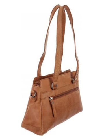 Bodenschatz Skórzana torebka w kolorze jasnobrązowym - 30 x 20 x 8 cm