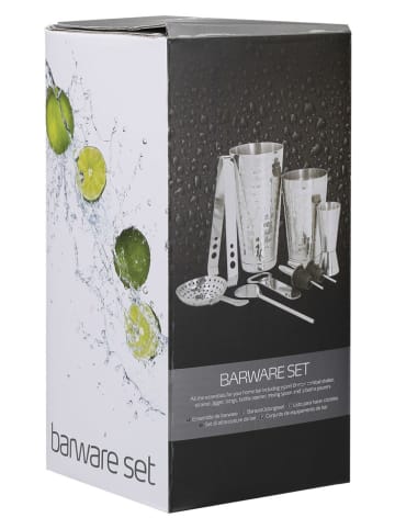 BarCraft 8-delige cocktailshakerset zilverkleurig