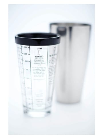 BarCraft Cocktailshaker zilverkleurig/transparant - 400 ml