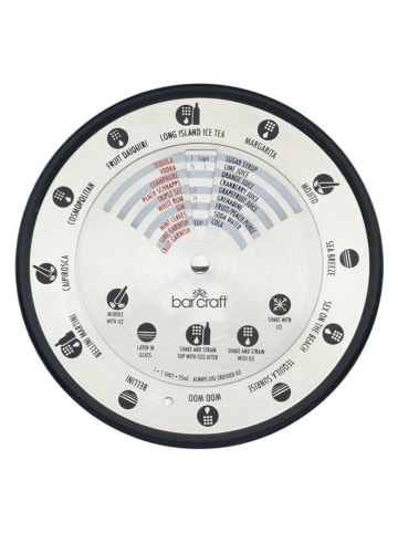 BarCraft Cocktailkompas zilverkleurig/zwart - Ø 14 cm