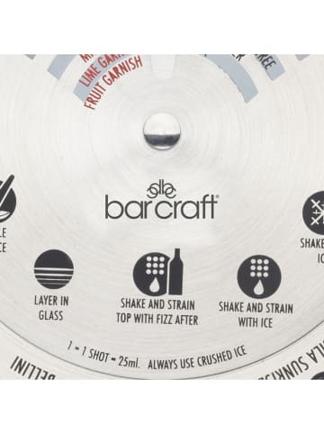 BarCraft Cocktailkompas zilverkleurig/zwart - Ø 14 cm