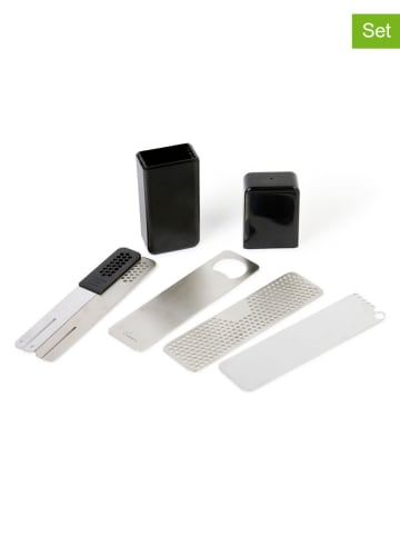 BarCraft Zestaw w kolorze srebrno-czarnym do koktajli