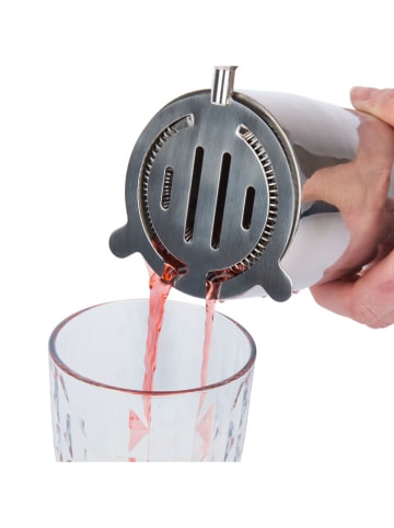 BarCraft Sitko w kolorze srebrnym do koktajli - 9 x 20 cm