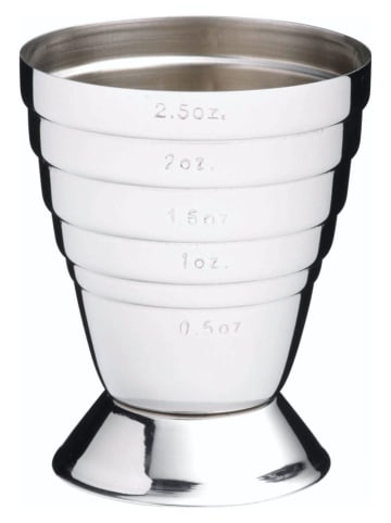 BarCraft Miarka w kolorze srebrnym