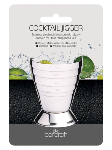 BarCraft Miarka w kolorze srebrnym