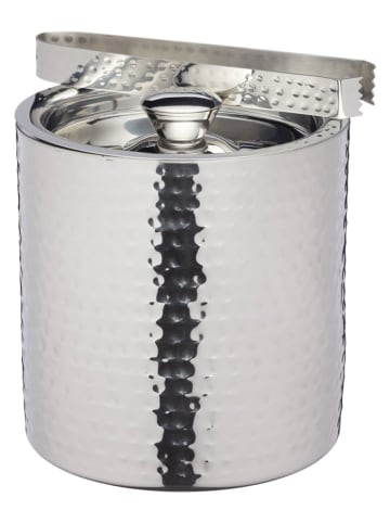 BarCraft Wiaderko w kolorze srebrnym na kostki lodu - wys. 16 x Ø 16,5 cm