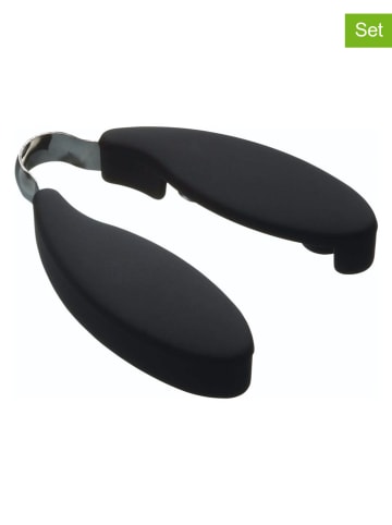 BarCraft 2-delige set: wijnflesfoliesnijders zwart - (B)4 x (H)7 cm