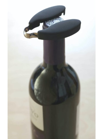 BarCraft Noże (2 szt.) w kolorze czarnym do folii na butelkach wina - 4 x 7 cm