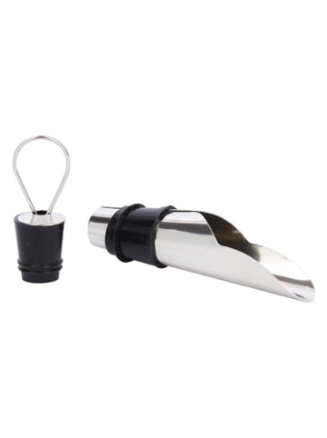 BarCraft 2-delige set: wijntuiten zilverkleurig - (H)8 cm