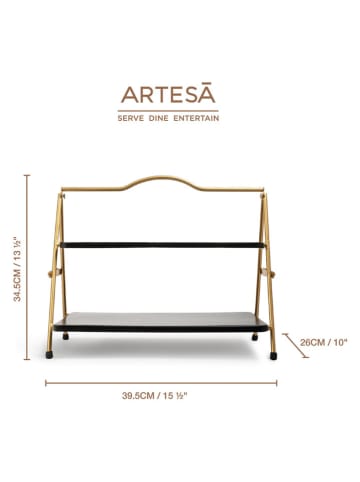 Artesa Etagère geel/zwart - (B)40 x (H)30 x (D)20 cm