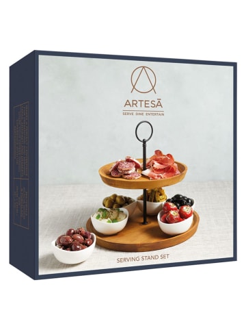 Artesa 7tlg. Set: Etagere in Hellbrauncm