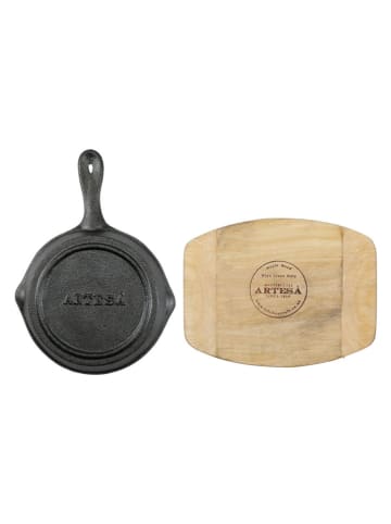 Artesa 2-delige set: ovenpan met serveerplank zwart/beige