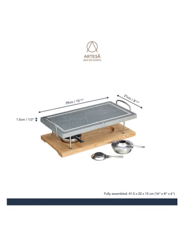 Artesa Steengrill grijs/lichtbruin - (B)39 x (H)21 cm