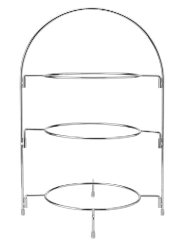 Artesa Etażerka w kolorze srebrnym - wys. 29 x Ø 19,5 cm