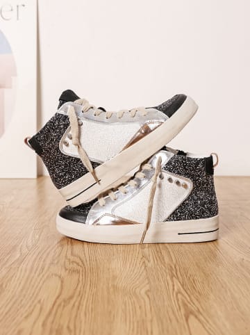 Sixth Sens Sneakers in Schwarz/ Silber