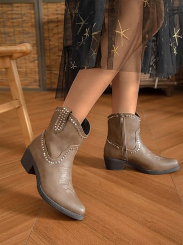 Sixth Sens Kowbojki w kolorze khaki