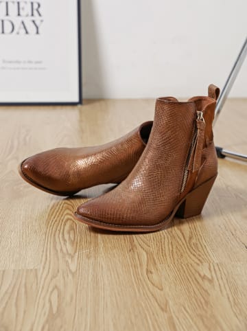 Sixth Sens Stiefeletten in Hellbraun