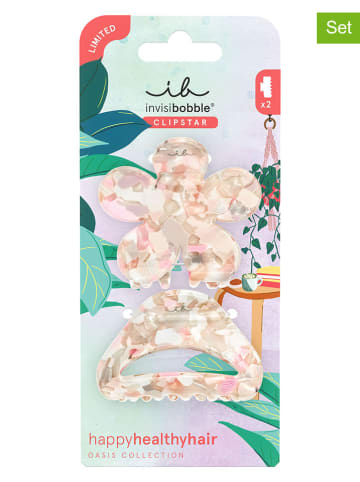 Invisibobble 2-delige set: haarklemmen beige/lichtroze - á 2 stuks