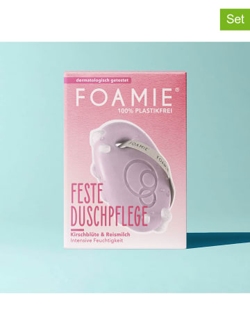 Foamie 2-delige set: doucheverzorgingsbar "Cherry Kiss", elk 80 g