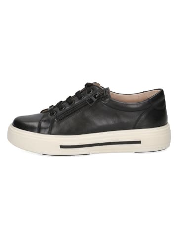 Caprice Leder-Sneakers in Schwarz