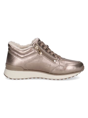 Caprice Leder-Sneakers in Taupe