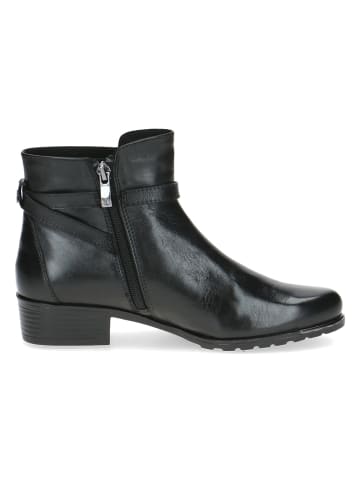 Caprice Leder-Ankle-Boots in Schwarz
