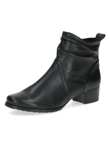 Caprice Leder-Ankle-Boots in Schwarz