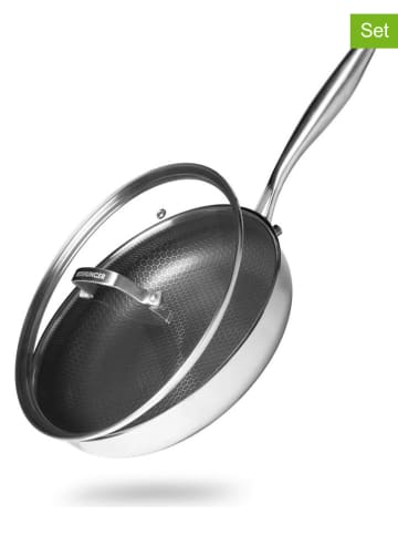 Reishunger 2tlg. Set: Edelstahl-Bratpfanne "Premium" - Ø 28 cm