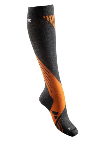 Zanier Ski-/ Snowboardsocken in Anthrazit/ Orange