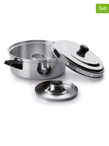 Ibili 4-delige set: roestvrijstalen braadpan - Ø 26 cm